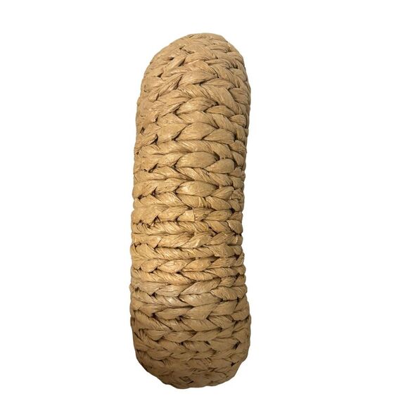 Woven Jute Rope Straw Summer Tote Crescent Double Handle Drawstring‎ Handbag - Picture 6 of 6